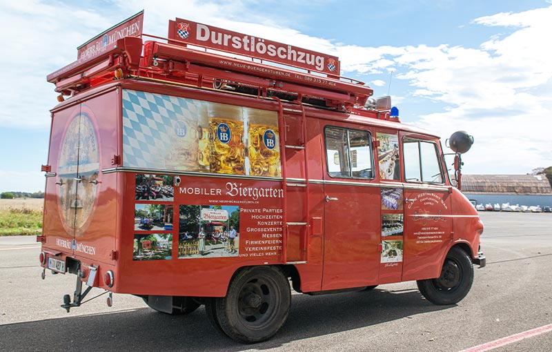 Mobiler Biergarten - Durstlöschzug der neuen Bürgerstuben in Oberschleißheim